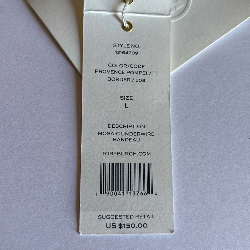 Tory Burch Provence Pompeii Mosaic underwire bandeau